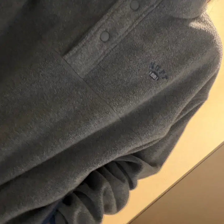 [BUNJANG] 491 Omni Warm-up Fleece Pullover Snapneck Grey Knit Sweatshirt / 491옴니 웜업 플리스 풀오버 스냅넥 그레이 니트 티 맨투맨
