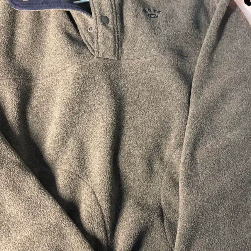 [BUNJANG] 491 Omni Warm-up Fleece Pullover Snapneck Grey Knit Sweatshirt / 491옴니 웜업 플리스 풀오버 스냅넥 그레이 니트 티 맨투맨