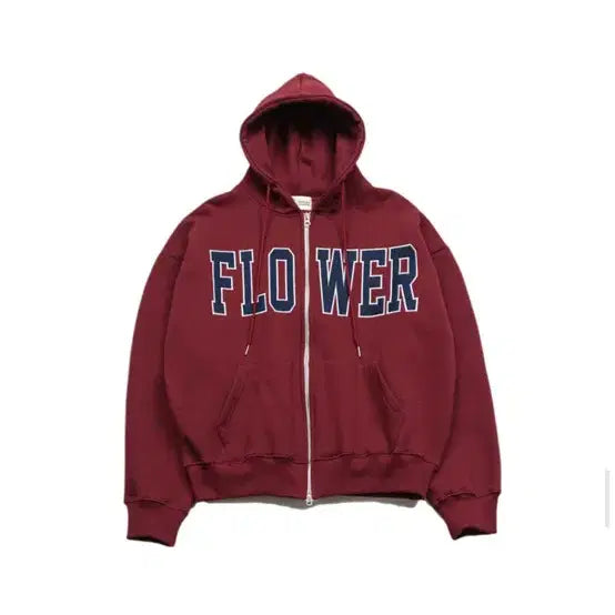 [BUNJANG] Habbism Flower Zip-Up Burgundy / 해비즘 플라워 집업 버건디