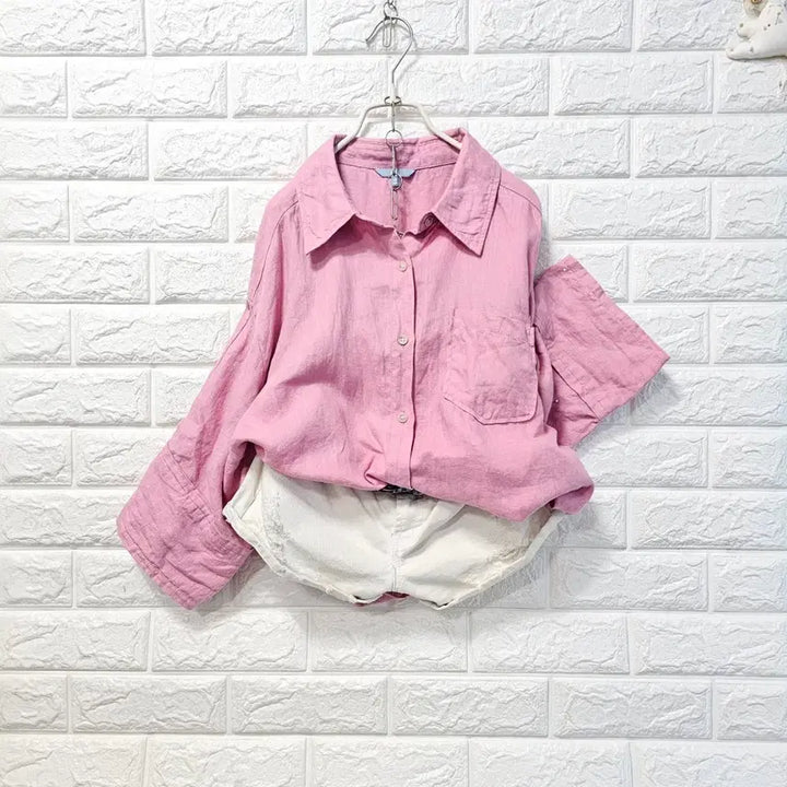 [BUNJANG] LBL Pink Linen Shirt XL / LBL 핑크셔츠