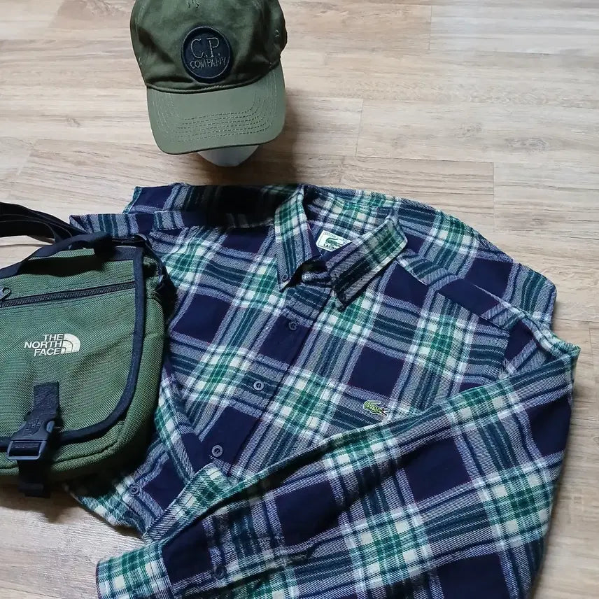 [BUNJANG] Lacoste Checked Wool Shirt M / lacoste 라코스테 모 셔츠 남방 체크 빈티지 서광