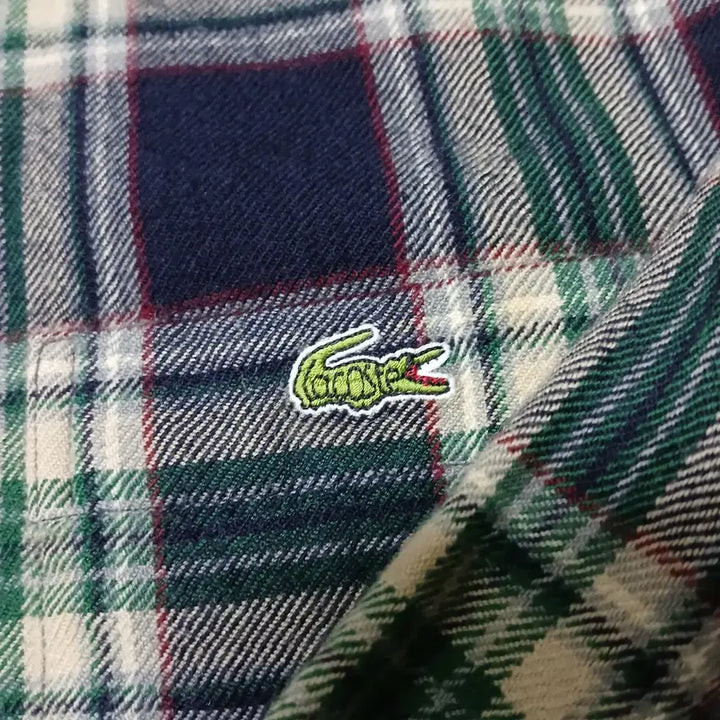 [BUNJANG] Lacoste Checked Wool Shirt M / lacoste 라코스테 모 셔츠 남방 체크 빈티지 서광