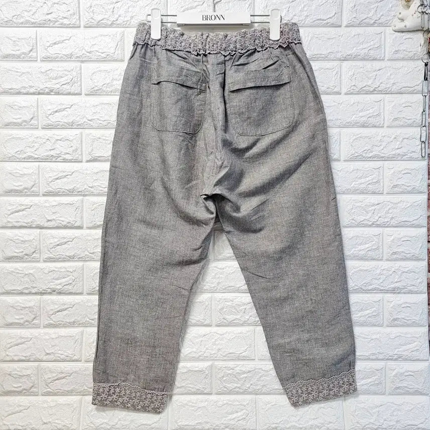 [BUNJANG] Lace Banding Linen Pants / 레이스 밴딩 마바지