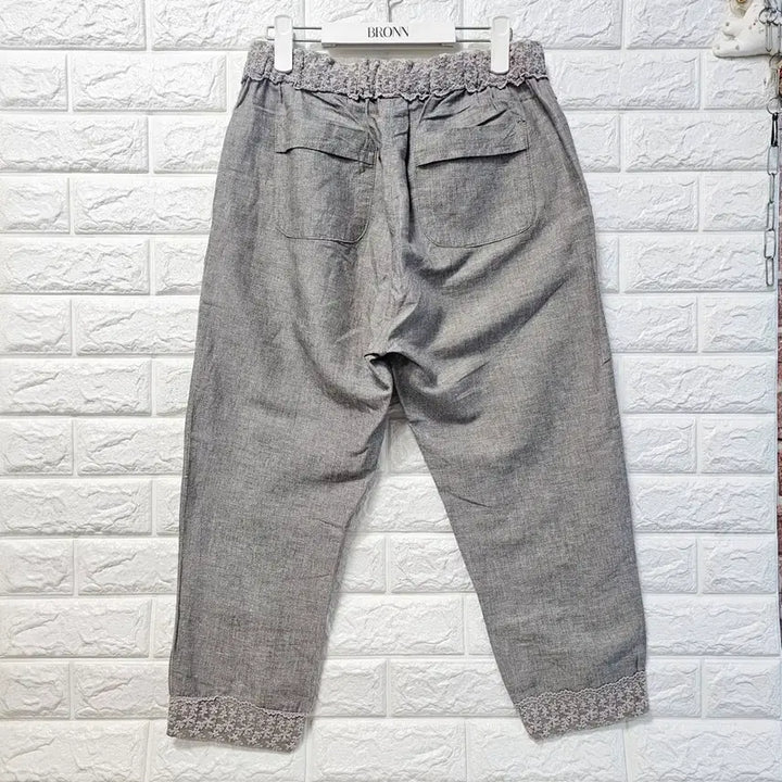 [BUNJANG] Lace Banding Linen Pants / 레이스 밴딩 마바지