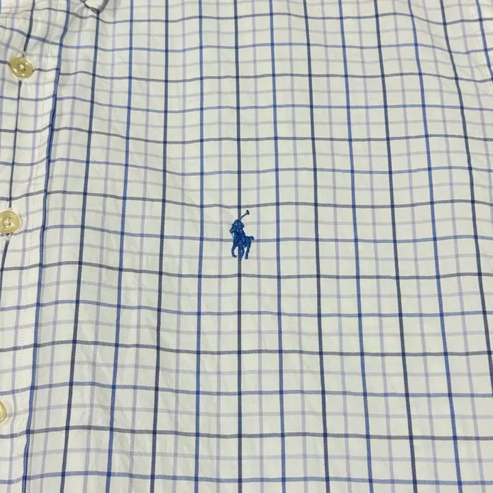 [BUNJANG] Polo Ralph Lauren Plaid Long Sleeve Oversized Shirt XL / 폴로 랄프로렌 오버핏 긴팔셔츠xl 110느낌 상태a