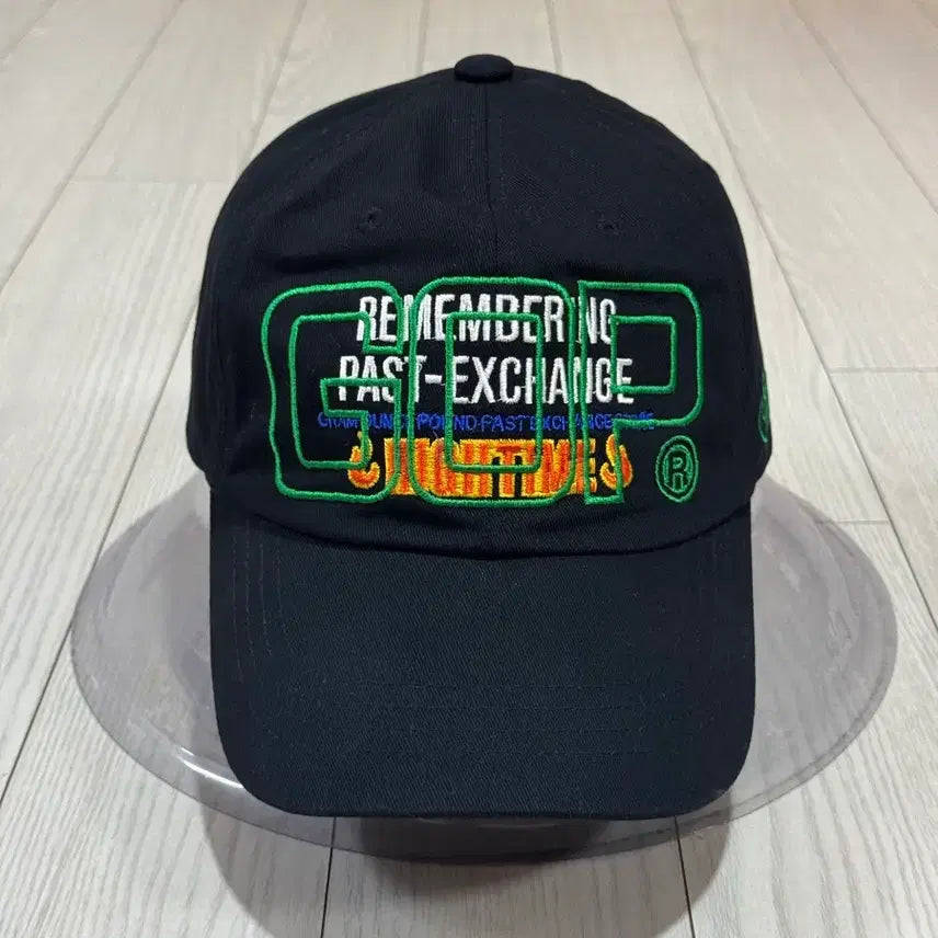 [BUNJANG] Grammouncefound Black Embroidered Logo Ball Cap (Free Size) / 그램아운스파운드 볼캡모자L(free)상태s 새거급