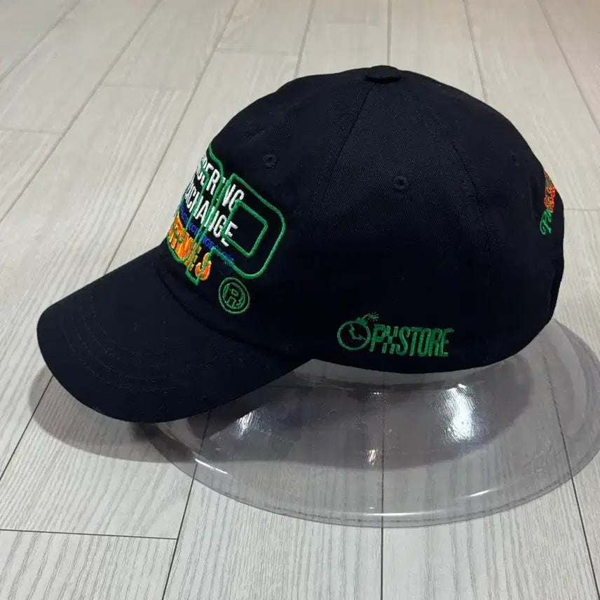 [BUNJANG] Grammouncefound Black Embroidered Logo Ball Cap (Free Size) / 그램아운스파운드 볼캡모자L(free)상태s 새거급