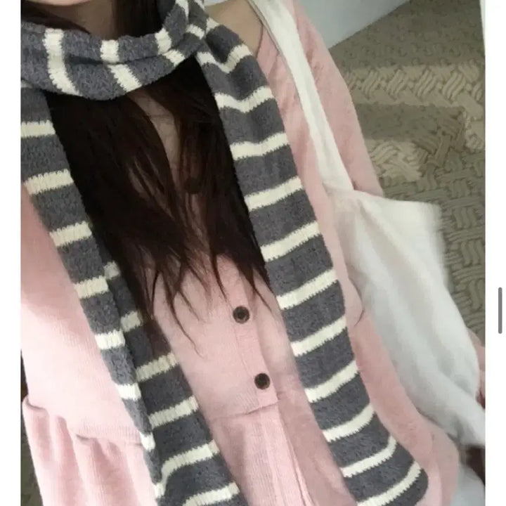 [BUNJANG] How Are You Striped Scarf / (새상품) 하우유 단가라 스트라이프 머플러