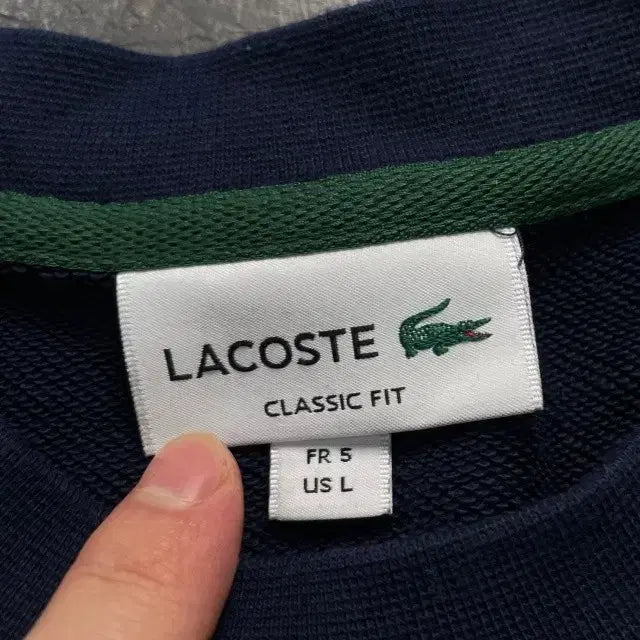 [BUNJANG] Lacoste Navy Sweatshirt 105 / 라코스테 네이비 맨투맨 티셔츠105