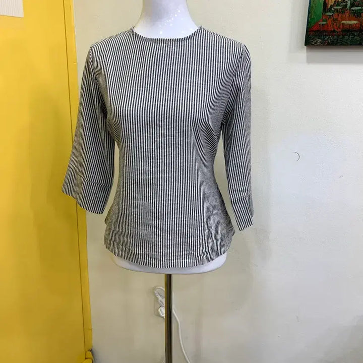 [BUNJANG] Stripe Cotton Blouse / 스트라이프 면 블라우스