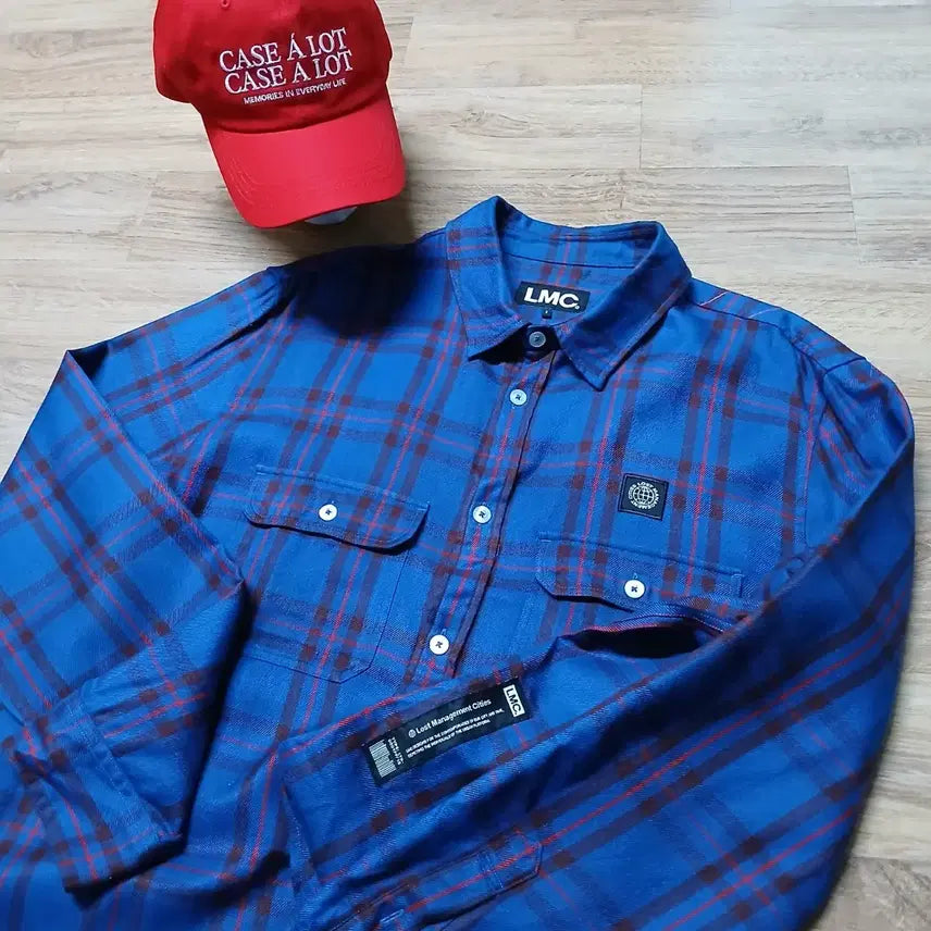 [BUNJANG] LMC Logo Check Oversized Shirt / LMC 엘엠씨 로고 체크 셔츠 남방 오버핏