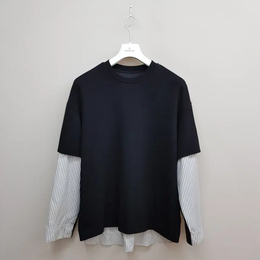 [BUNJANG] System Layered Stripe Mix T-shirt (Size 100) / 한섬 시스템 2021 레이어드 스트라이프 셔츠 믹스 티셔츠 100사이즈