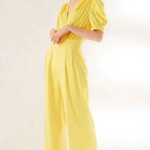 [BUNJANG] DewyDewy Satin Wide Jumpsuit / 듀이듀이 새틴 와이드 점프수트