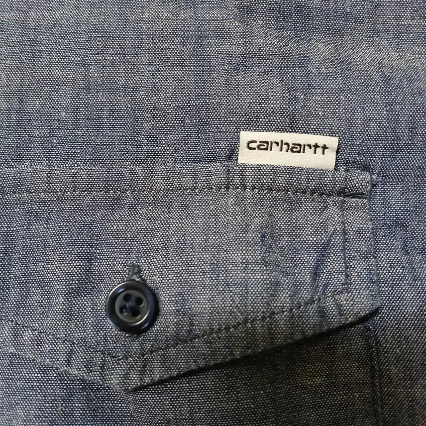 [BUNJANG] Carhartt WIP Edison Indigo Short Sleeve Shirt / carhartt 칼하트 wip 에디슨 인디고 반팔 셔츠
