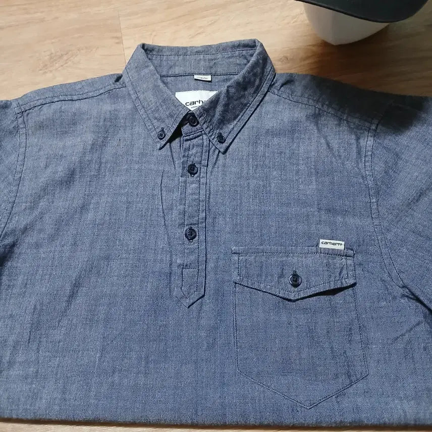 [BUNJANG] Carhartt WIP Edison Indigo Short Sleeve Shirt / carhartt 칼하트 wip 에디슨 인디고 반팔 셔츠