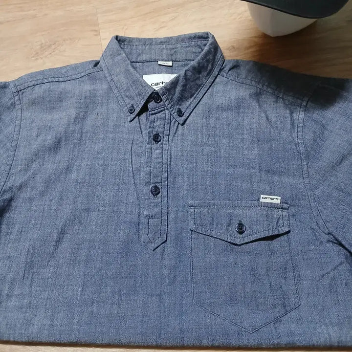 [BUNJANG] Carhartt WIP Edison Indigo Short Sleeve Shirt / carhartt 칼하트 wip 에디슨 인디고 반팔 셔츠