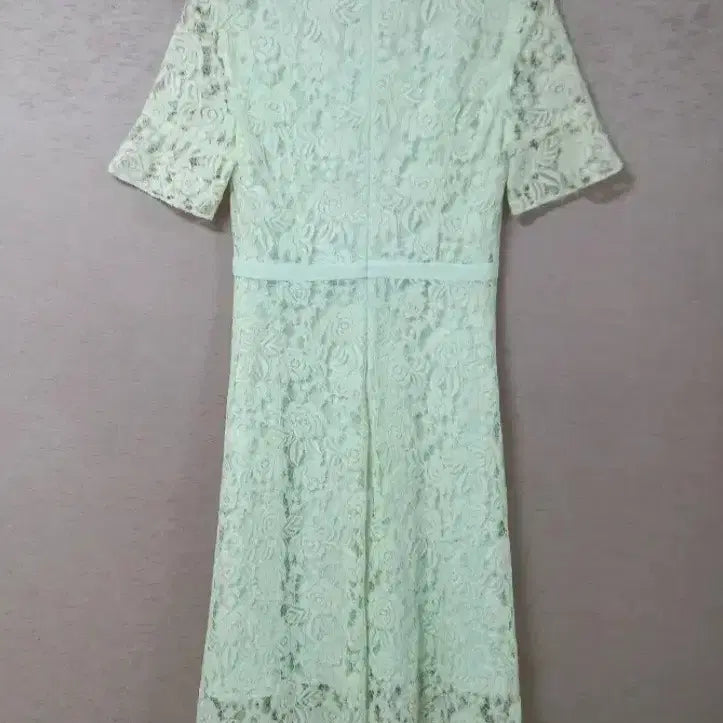 [BUNJANG] Satin Lace Dress Mint 55 Size / 실착1회.샤틴 민트색 레이스 원피스 55사이즈