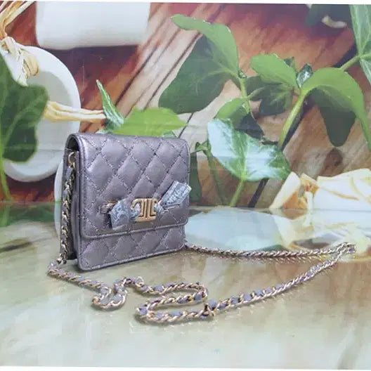 [BUNJANG] Lanvin Collection Leather Mini Chain Crossbody Bag Silver / 구제토토 랑방 콜렉션 컬렉션 가죽 초미니백 정품 중고가방 60505