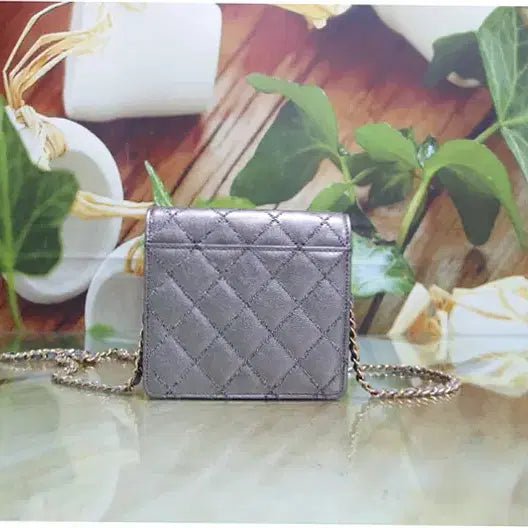 [BUNJANG] Lanvin Collection Leather Mini Chain Crossbody Bag Silver / 구제토토 랑방 콜렉션 컬렉션 가죽 초미니백 정품 중고가방 60505