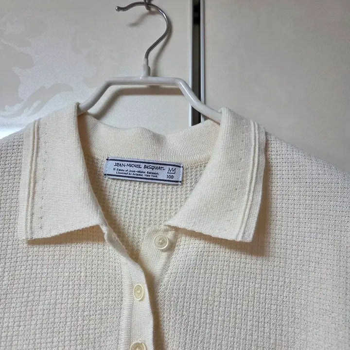 [BUNJANG] Ivory Knit Short Sleeve Polo T-Shirt / 니트