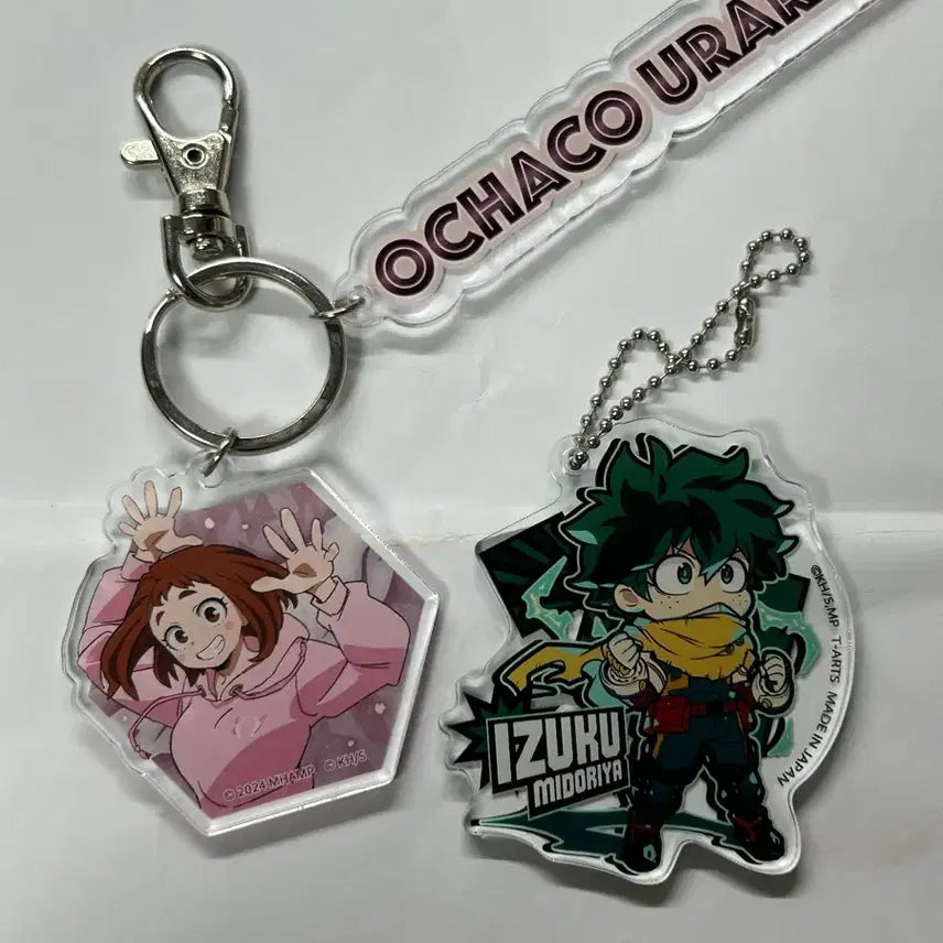 [BUNJANG] My Hero Academia Ochaco &amp; Deku Keychain Set / 나히아 키링