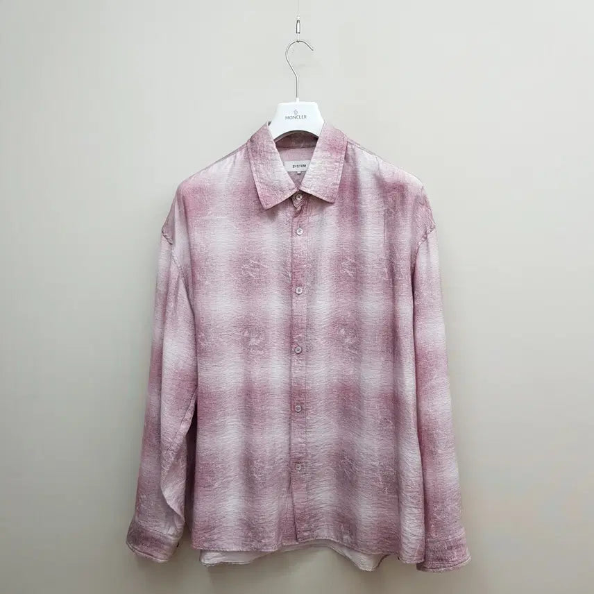 [BUNJANG] SYSTEM 2025 Gradient Textured Oversized Shirt / 시스템 2025 그라데이션 텍스처 오버핏 셔츠 95사이즈