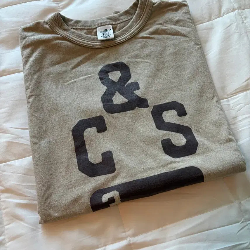 [BUNJANG] Collect Piece Beige T-Shirt / 컬렉트피시스 반팔 베이지 M 상태 최상