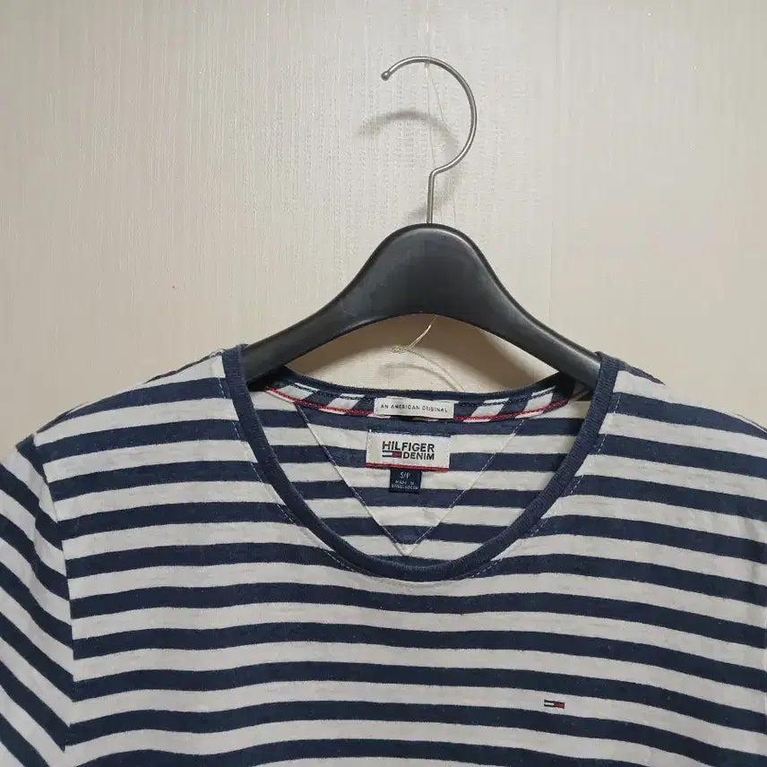 [BUNJANG] Tommy Hilfiger Striped Short Sleeve T-Shirt / 타미힐피거 스트라이프 반팔 티셔츠 S/P