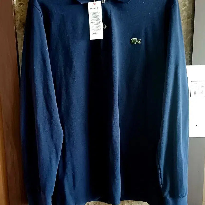 [BUNJANG] Lacoste Navy Long Sleeve Polo Shirt / 텍안뗌 라코스테 네이비 긴팔 폴로셔츠