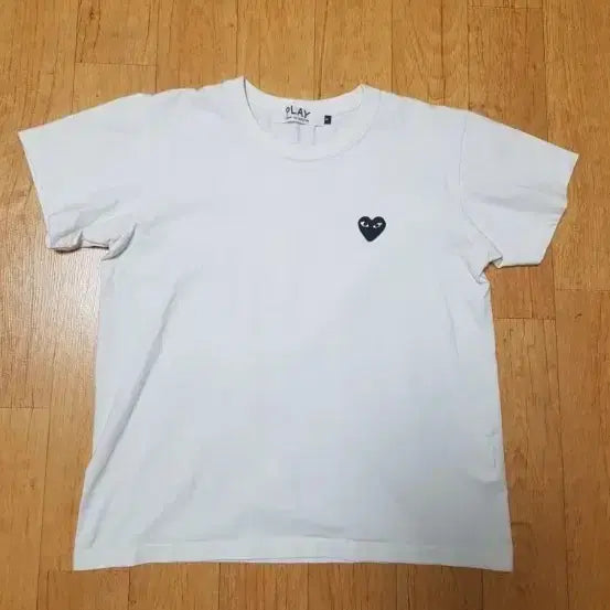 [BUNJANG] Comme des Garçons PLAY White Short Sleeve T-Shirt Women&