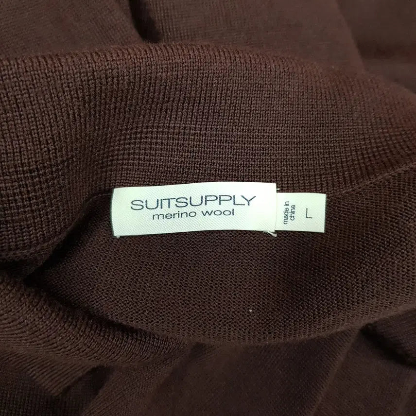 [BUNJANG] Sunto Supply 2022 Merino Wool Brown Knit Polo L / 수트서플라이 2022 메리노울 브라운 니트 카라 폴로 L사이즈