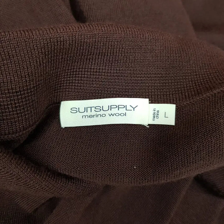 [BUNJANG] Sunto Supply 2022 Merino Wool Brown Knit Polo L / 수트서플라이 2022 메리노울 브라운 니트 카라 폴로 L사이즈