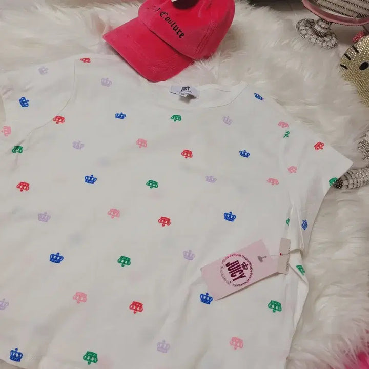 [BUNJANG] Juicy Couture Crown Embroidered T-Shirt / 쥬시 꾸뛰르 크라운 티셔츠