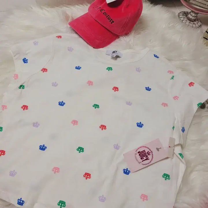 [BUNJANG] Juicy Couture Crown Embroidered T-Shirt / 쥬시 꾸뛰르 크라운 티셔츠