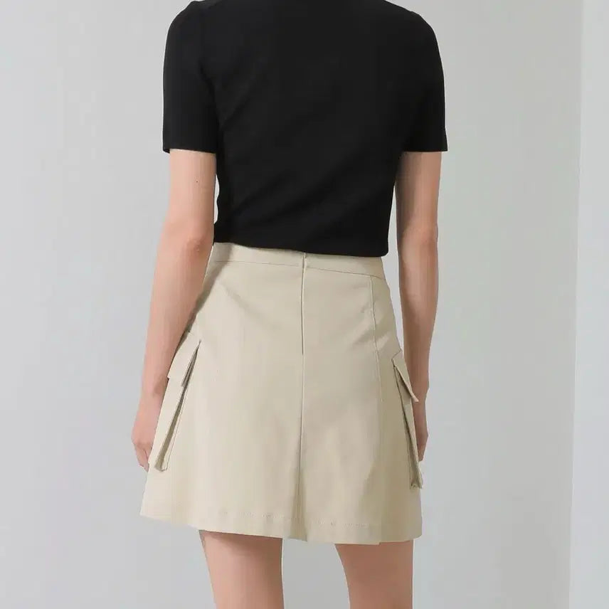 [BUNJANG] 11AM Beige Cargo Pocket Mini Skirt Golf Shorts / 11AM 골프쇼츠 베이지 카고 포켓 미니스커트 골프웨어 숏팬츠큐롯치마바지