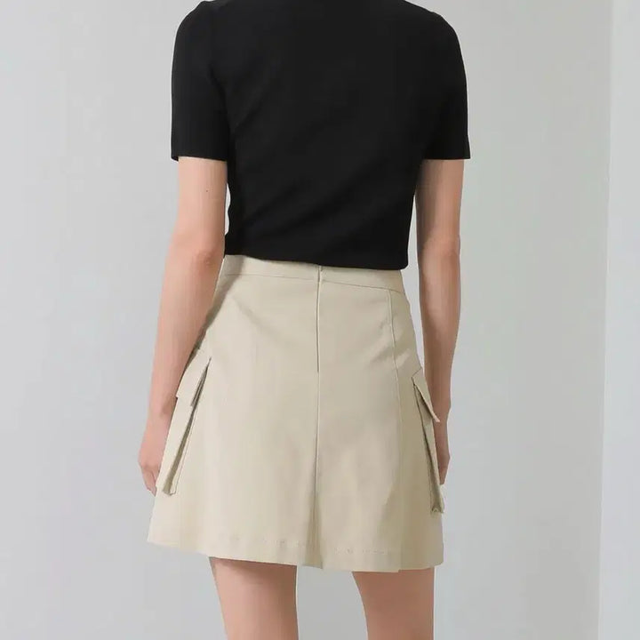 [BUNJANG] 11AM Beige Cargo Pocket Mini Skirt Golf Shorts / 11AM 골프쇼츠 베이지 카고 포켓 미니스커트 골프웨어 숏팬츠큐롯치마바지