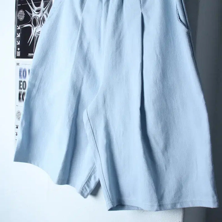 [BUNJANG] Zero Bermuda Banding Shorts Light Blue / (L) 제로 반바지 팬츠 새상품 버뮤다 밴딩 연블루-25AA