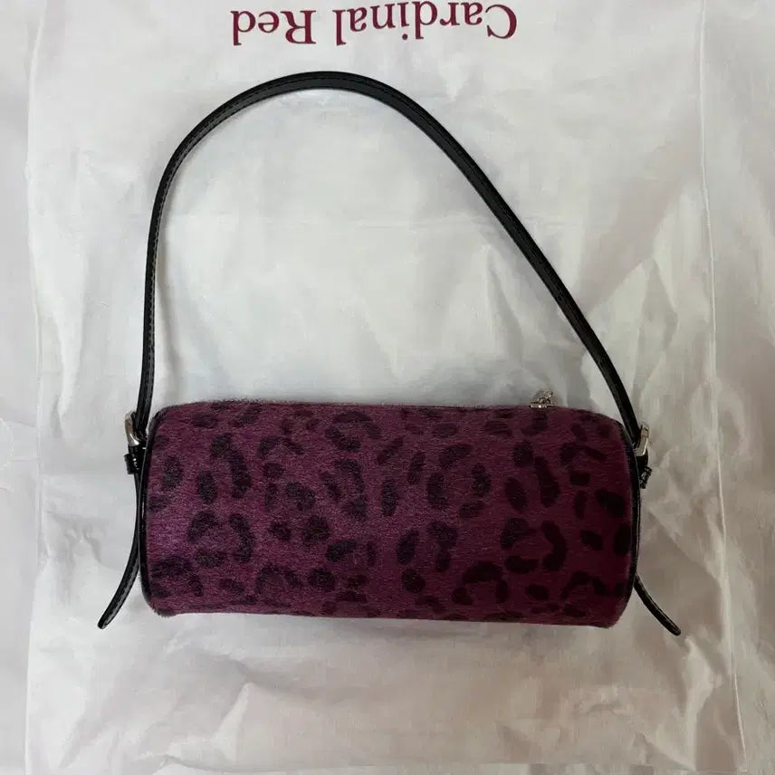[BUNJANG] Cardinal Red Grape Leopard Bag / 카디널레드 그레이프 레오파드 백
