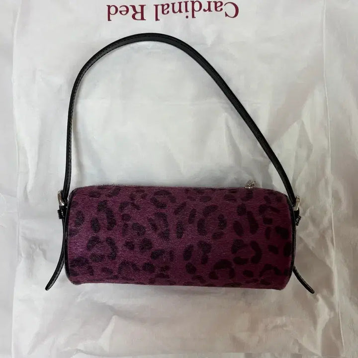 [BUNJANG] Cardinal Red Grape Leopard Bag / 카디널레드 그레이프 레오파드 백