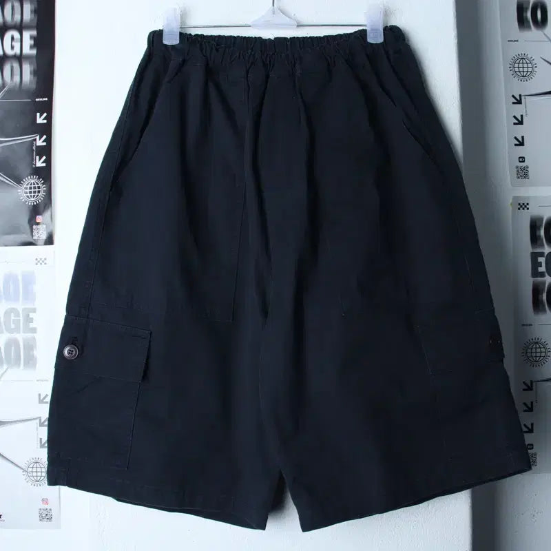 [BUNJANG] Havehad Banding Shorts Pants Navy Amekaji (XS-S) / (XS-S) 해브해드 반바지 팬츠 밴딩 네이비 아메카지-25AE