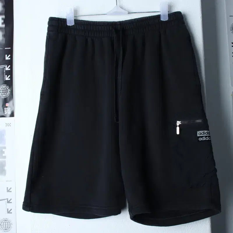 [BUNJANG] Adidas Pocket Shorts Black Old Skool / (L-XL) 아디다스 반바지 팬츠 포켓 블랙 올드스쿨-25BC
