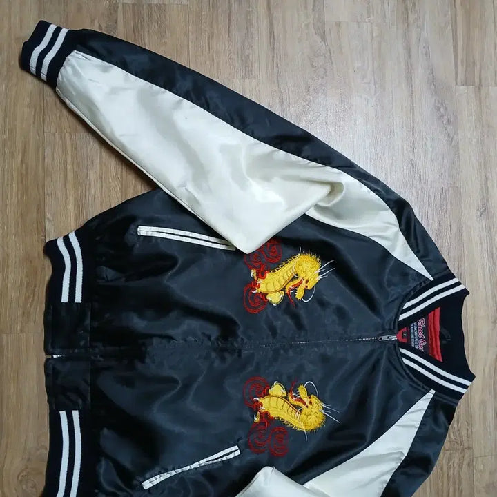 [BUNJANG] Sukajan Jacket "Tiger &amp; Dragon" Vintage Souvenir Jacket / 일본판 Shoot one 용 호랑이 용호쌍박 슈트원 빈티지 스카잔 자켓