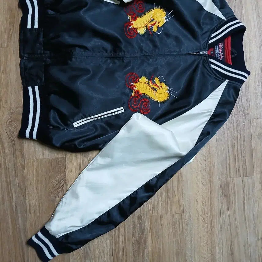 [BUNJANG] Sukajan Jacket "Tiger &amp; Dragon" Vintage Souvenir Jacket / 일본판 Shoot one 용 호랑이 용호쌍박 슈트원 빈티지 스카잔 자켓
