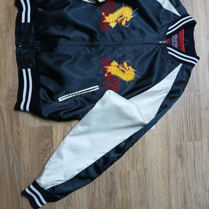 [BUNJANG] Sukajan Jacket "Tiger &amp; Dragon" Vintage Souvenir Jacket / 일본판 Shoot one 용 호랑이 용호쌍박 슈트원 빈티지 스카잔 자켓