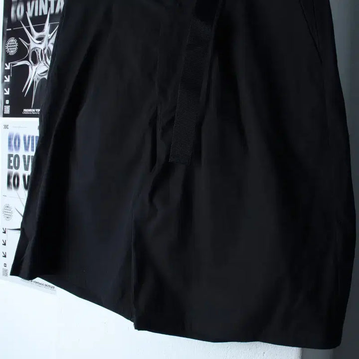 [BUNJANG] Marcio Diego Belted Shorts Black (XL-2XL) / (XL-2XL) 마르시오 디에고 반바지 팬츠 벨티드 블랙-25C7