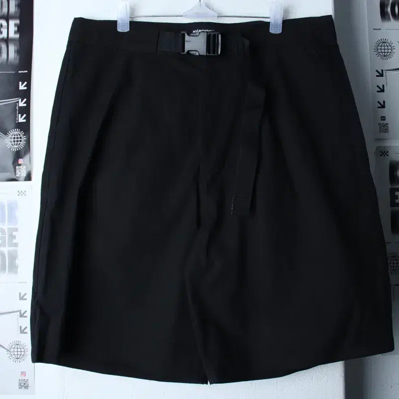 [BUNJANG] Marcio Diego Belted Shorts Black (XL-2XL) / (XL-2XL) 마르시오 디에고 반바지 팬츠 벨티드 블랙-25C7