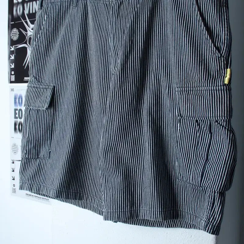 [BUNJANG] Swagger Stripe Cargo Shorts (4XL) / (4XL) 스웨거 반바지 팬츠 빅사이즈 스트라이프 카고-25C8