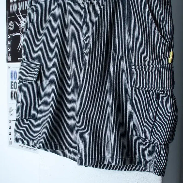 [BUNJANG] Swagger Stripe Cargo Shorts (4XL) / (4XL) 스웨거 반바지 팬츠 빅사이즈 스트라이프 카고-25C8