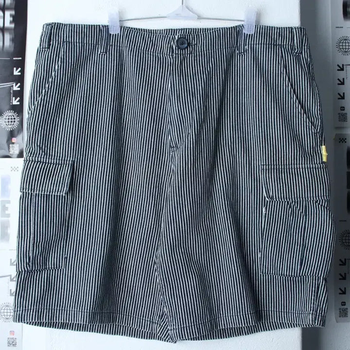 [BUNJANG] Swagger Stripe Cargo Shorts (4XL) / (4XL) 스웨거 반바지 팬츠 빅사이즈 스트라이프 카고-25C8