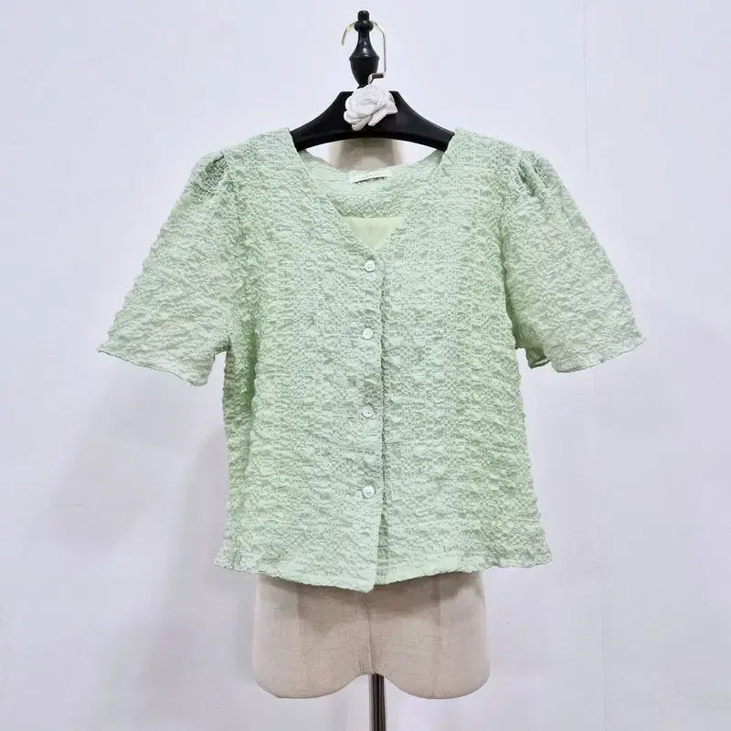 [SOLD OUT] undervi, 언더비 반팔 블라우스